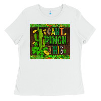 White shamrock bomb cant pinch this Ladies Tee - AdoDesignShop