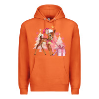 Carrot reindeer pink christmas Premium Hoodie - MaliasSmallBusiness