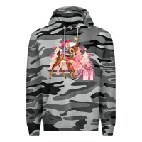 Slate Camo reindeer pink christmas Premium Hoodie - MaliasSmallBusiness