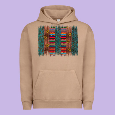 Sunflower Serape Brush Stroke Urban Hoodie Designed By Artiststas