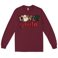Burgundy howdy santa Long Sleeve Tee - FaDigitalArtStudio