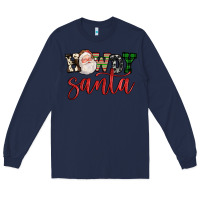 Navy howdy santa Long Sleeve Tee - FaDigitalArtStudio