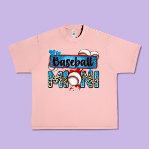 Baseball Mini With Leopard Urban Heavy Tee Designed By Zillion Design Studio