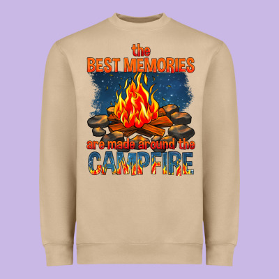The Best Memories Are Made Around The Campfire Heavyweight Sweatshirt Designed By Texasbilliewilder