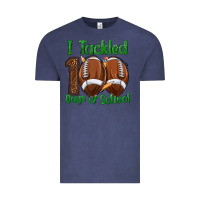 Vintage Denim i tackled 100 days of school football Vintage Tee - texasbilliewilder