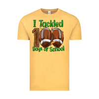 Vintage Mustard i tackled 100 days of school football Vintage Tee - texasbilliewilder