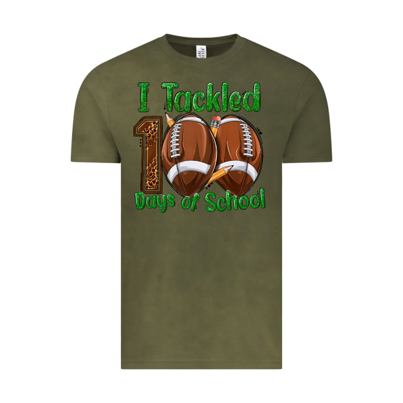 I Tackled 100 Days Of School Football Vintage Tee by texasbilliewilder | Teevron