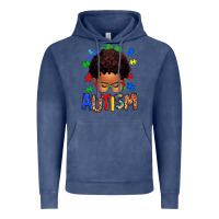Vintage Denim autism afro kid Vintage Hoodie - texasbilliewilder