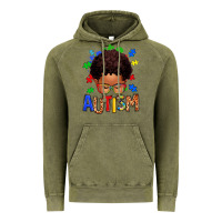 Vintage Olive autism afro kid Vintage Hoodie - texasbilliewilder