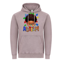 Vintage Zinc autism afro kid Vintage Hoodie - texasbilliewilder