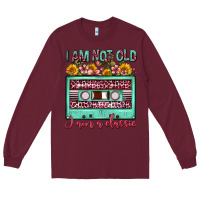 Burgundy i am not old i am a classic sunflower floral casse Long Sleeve Tee - FaDigitalArtStudio