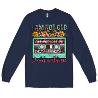 Navy i am not old i am a classic sunflower floral casse Long Sleeve Tee - FaDigitalArtStudio