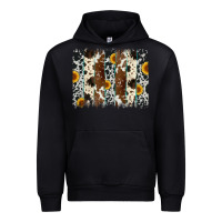 Black sunflower cowhide brush stroke Urban Hoodie - Artiststas