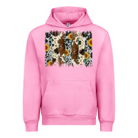 Fuchsia Pink sunflower cowhide brush stroke Urban Hoodie - Artiststas