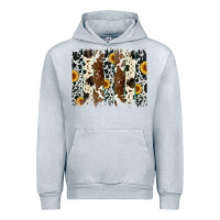 Heather Grey sunflower cowhide brush stroke Urban Hoodie - Artiststas