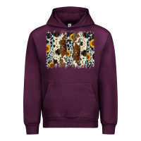 Mauve Wine sunflower cowhide brush stroke Urban Hoodie - Artiststas