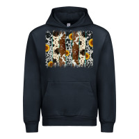 Navy sunflower cowhide brush stroke Urban Hoodie - Artiststas