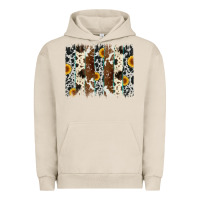 Pigment French Oak sunflower cowhide brush stroke Urban Hoodie - Artiststas