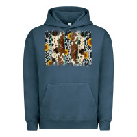 Pigment Midnight Navy sunflower cowhide brush stroke Urban Hoodie - Artiststas