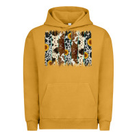 Pigment Peanut Butter sunflower cowhide brush stroke Urban Hoodie - Artiststas
