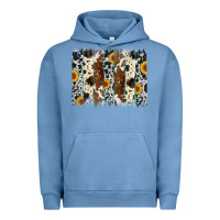 Pigment Pebble Blue sunflower cowhide brush stroke Urban Hoodie - Artiststas
