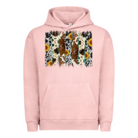 Pigment Salmon sunflower cowhide brush stroke Urban Hoodie - Artiststas