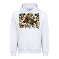 White sunflower cowhide brush stroke Urban Hoodie - Artiststas