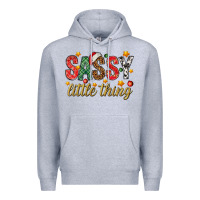 Heather Grey Sassy litte thing Premium Hoodie - NancyCooperArtShop