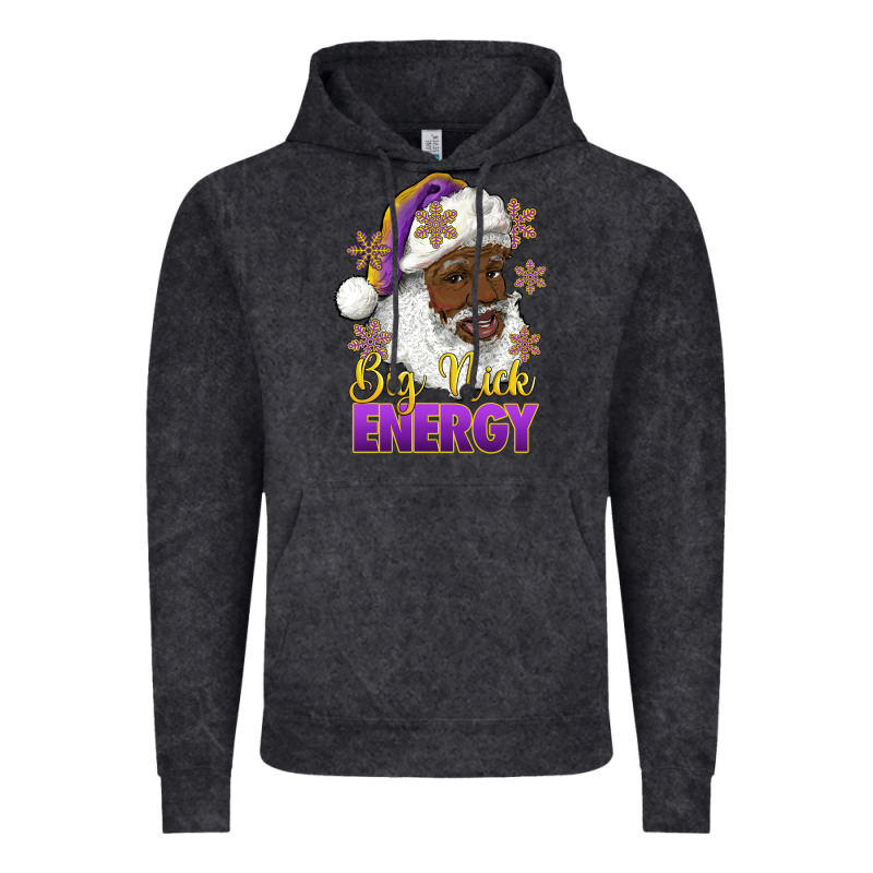 Big Nick Energy Purple And Gold Afro Santa Vintage Hoodie by RanaPortraitStore | Teevron