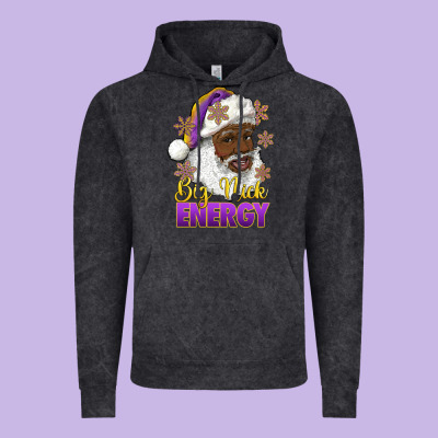 Vintage Hoodie big nick energy purple and gold afro santa