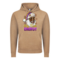Vintage Coffee big nick energy purple and gold afro santa Vintage Hoodie - RanaPortraitStore
