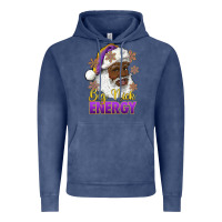 Vintage Denim big nick energy purple and gold afro santa Vintage Hoodie - RanaPortraitStore