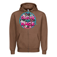 Chestnut take me to the race Zipper Hoodie - AdoDesignShop