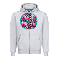 Heather Grey take me to the race Zipper Hoodie - AdoDesignShop