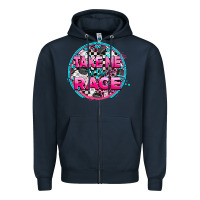 Navy take me to the race Zipper Hoodie - AdoDesignShop