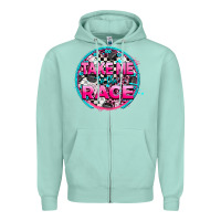 Seafoam take me to the race Zipper Hoodie - AdoDesignShop