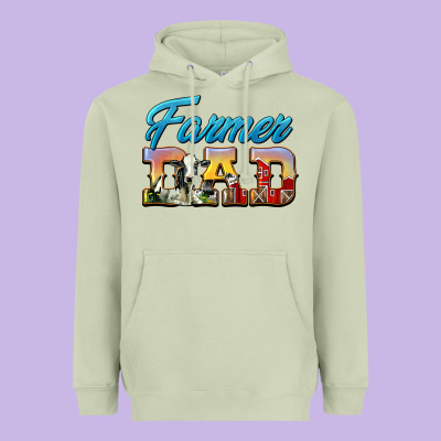 Western Farmer Dad Heavyweight Hoodie Designed By Lillyallendesigns