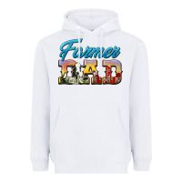 White Western Farmer Dad Heavyweight Hoodie - LillyAllenDesigns