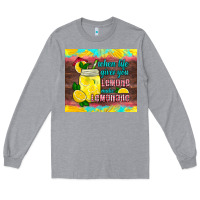 Heather Grey when life gives you lemons make lemonade Long Sleeve Tee - HRA Design Shop