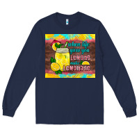 Navy when life gives you lemons make lemonade Long Sleeve Tee - HRA Design Shop
