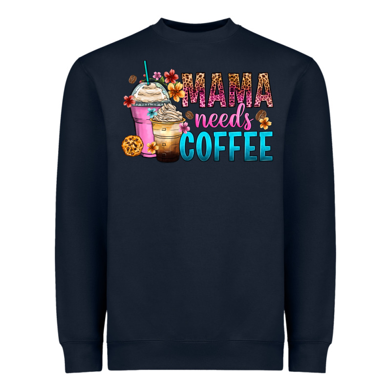 Mama Needs Coffee Heavyweight Sweatshirt by Zillion Design Studio | Teevron