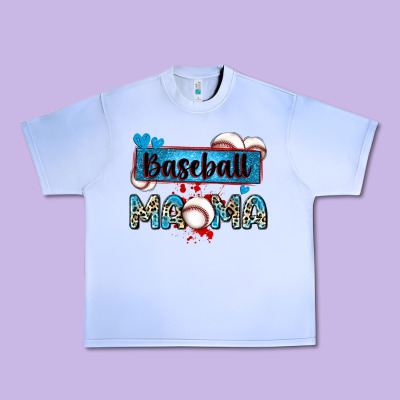 Baseball Mama With Leopard Urban Heavy Tee Designed By Zillion Design Studio
