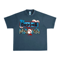 Midnight Navy baseball mama with leopard Urban Heavy Tee - Zillion Design Studio