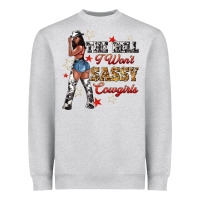 Heather Grey the heel i wont sassy cowgirls Heavyweight Sweatshirt - texasbilliewilder