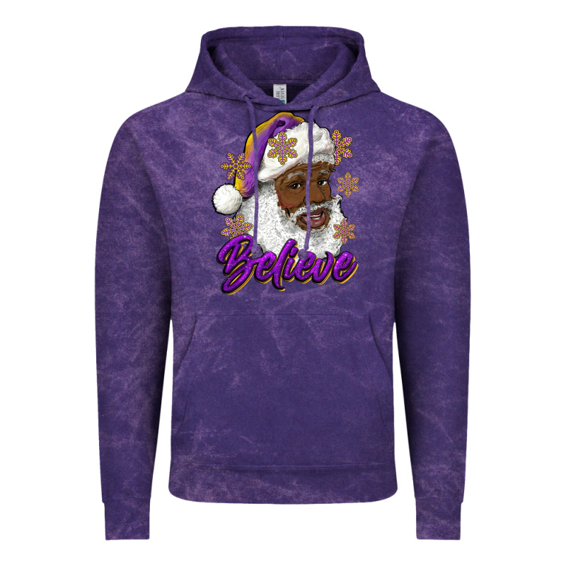 Believe Purple And Gold African American Santa Vintage Hoodie by RanaPortraitStore | Teevron