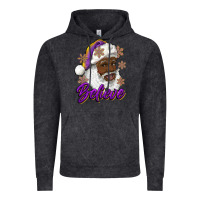 Vintage Black believe purple and gold african american santa Vintage Hoodie - RanaPortraitStore