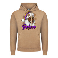 Vintage Coffee believe purple and gold african american santa Vintage Hoodie - RanaPortraitStore