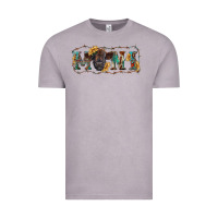 Vintage Zinc western mini black highland calf Vintage Tee - RanaPortraitStore