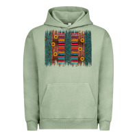 Pigment Oil Green sunflower serape brush stroke Urban Hoodie - Artiststas