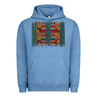 Pigment Pebble Blue sunflower serape brush stroke Urban Hoodie - Artiststas